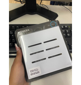 Placa p/ 6 Interruptores 4x4 - Novara Glass Branco